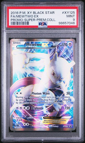 PSA 9 MEWTWO EX PROMO-SUPER-PREM.COLL. 2016 POKEMON XY BLACK STAR PROMO