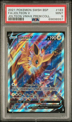 PSA 9 JOLTEON V JOLTEON VMAX PREM.COLL. 2021 POKEMON SWSH BLACK STAR PROMO